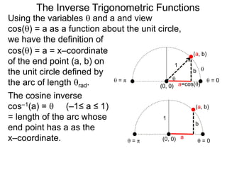 11 the inverse trigonometric functions x | PPTX