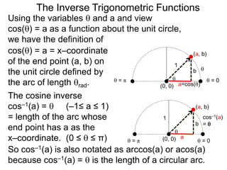 11 the inverse trigonometric functions x | PPTX