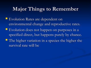 Comprehensive Overview of Evolution Theories and Evidence | PPT