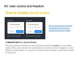 Why Cancel Buttons Should Never Have a Color