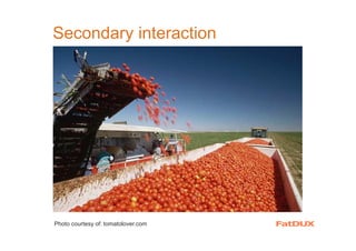 Secondary interaction
Photo courtesy of: tomatolover.com
 
