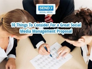 10 things for a great social media management proposal