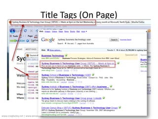 10 Things in 10 Minutes - SEO