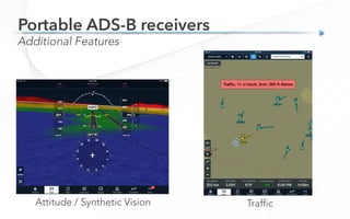 Additional Features
Attitude / Synthetic Vision Traffic
Portable ADS-B receivers
 