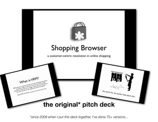 the original* pitch deck
*since 2008 when I put this deck together, I’ve done 75+ versions...
 