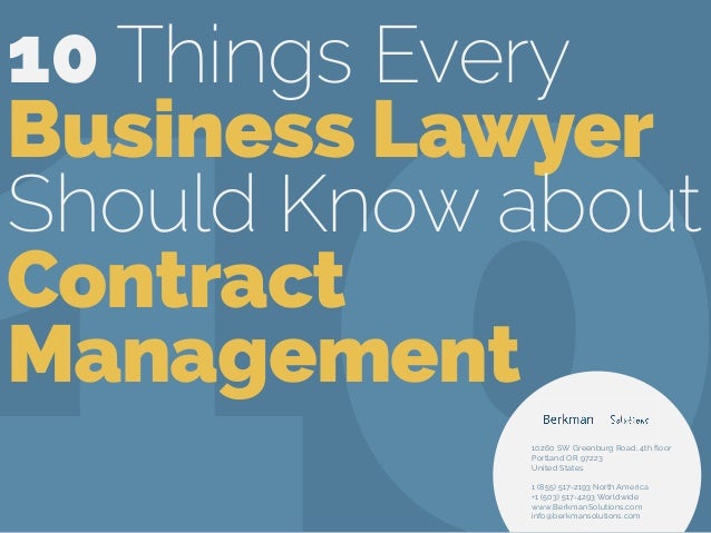 10 things lawyers need to know about contract management - 웹