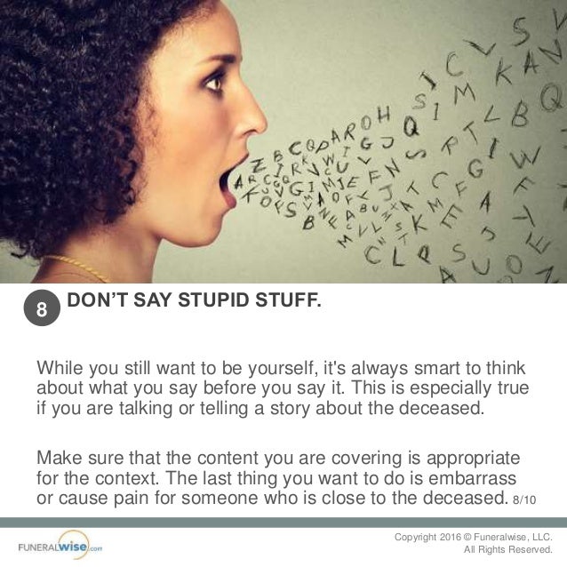 10 things not to do at a funeral by funeralwise com
