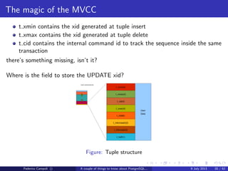 A byte it’s a byte, it’s a byte it’s a byte
The pg xlog directory
Federico Campoli () A couple of things to know about PostgreSQL... 9 July 2013 10 / 58
 