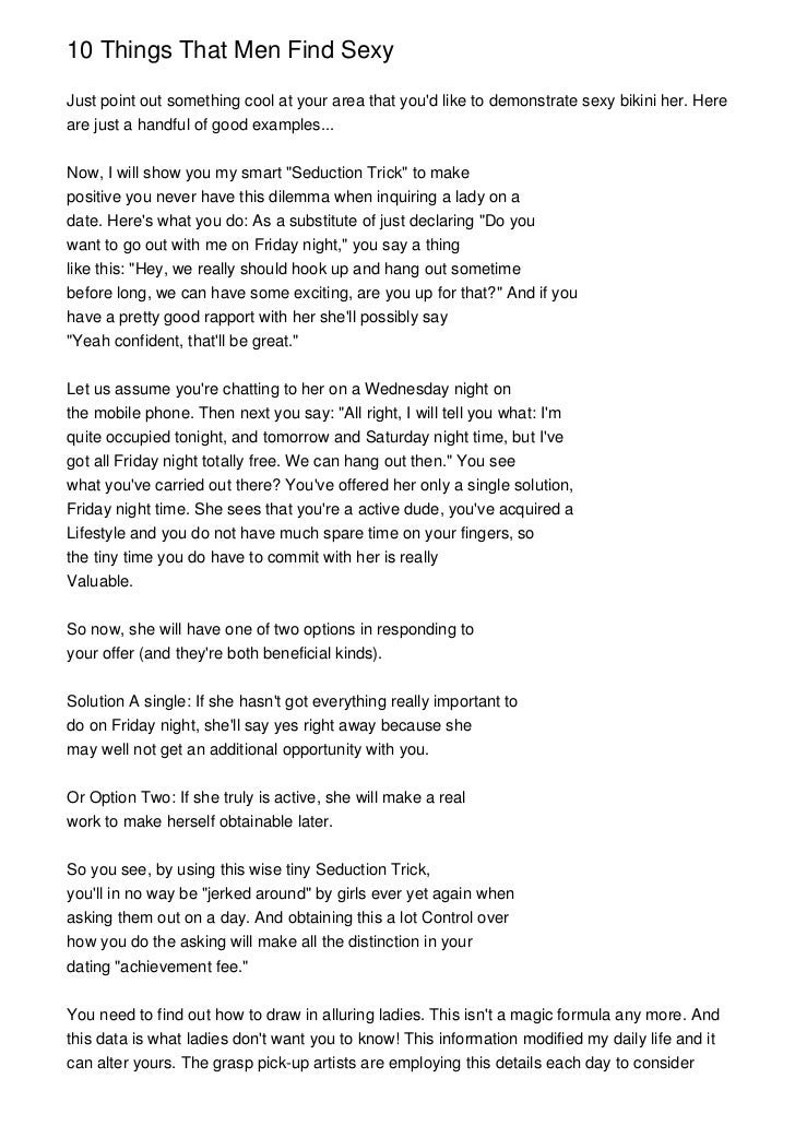 10 Things That Men Find Sexy slideshare