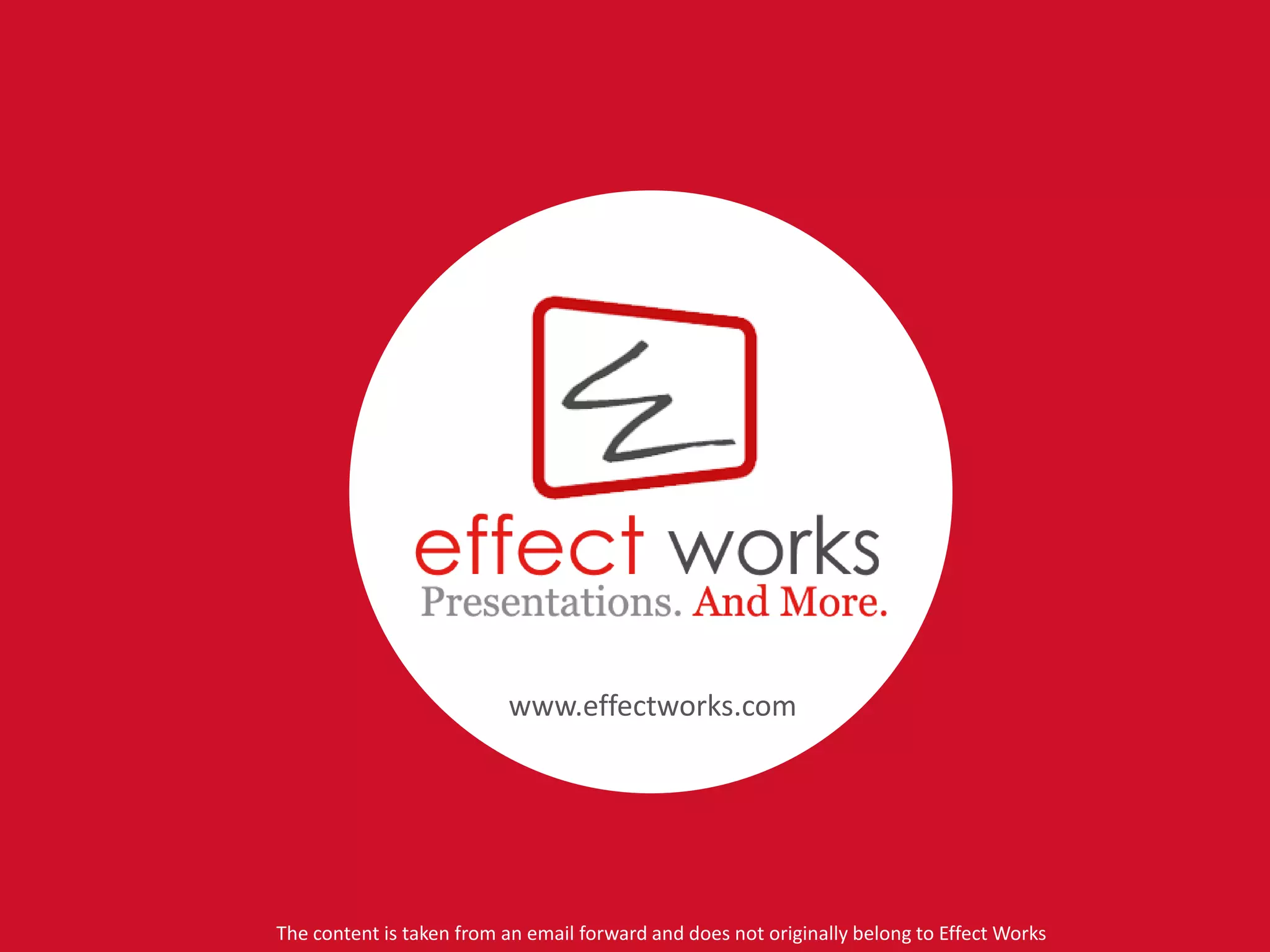 www.effectworks.com




The content is taken from an email forward and does not originally belong to Effect Works
 