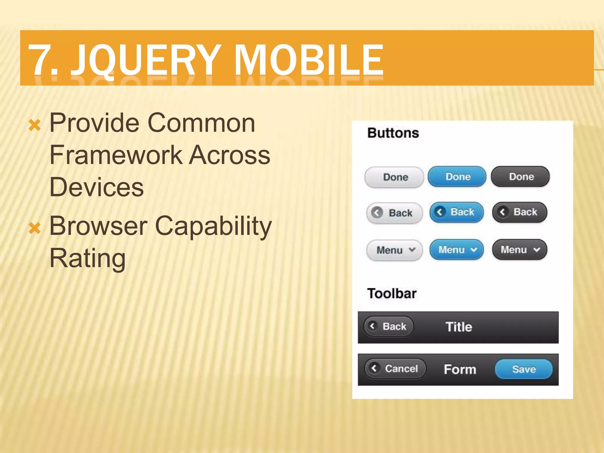 5. Understand HTMLLeverage HTML5 SemanticsRealize HTML5 is much broader than Markup