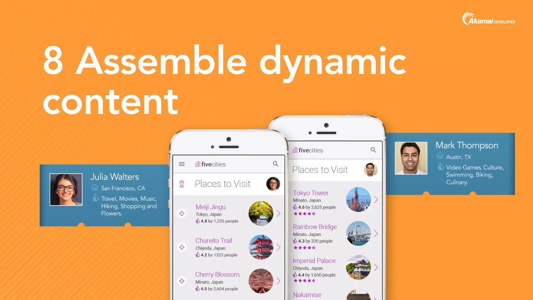 8 Assemble dynamic
content
 