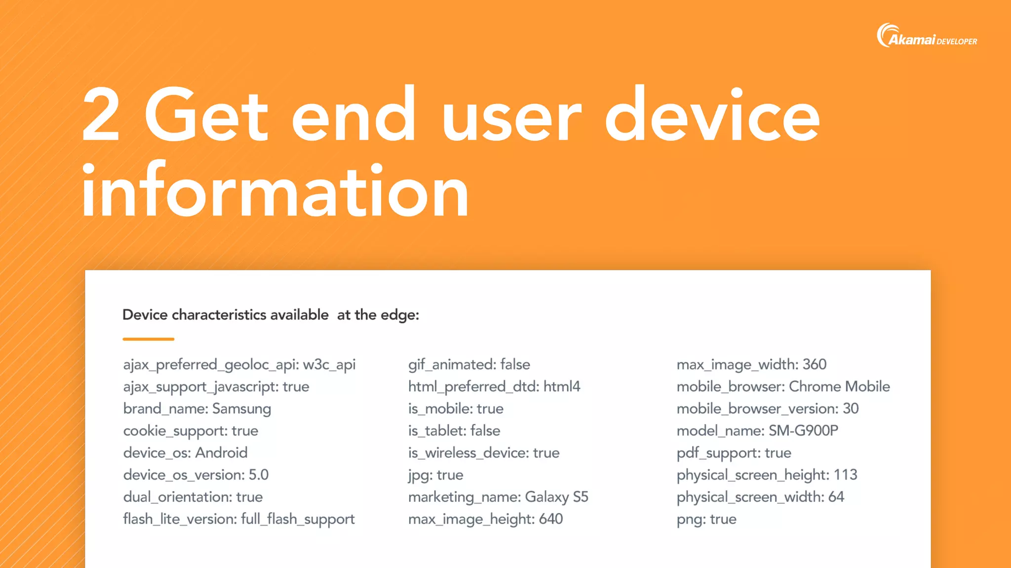 2 Get end user device
information
 