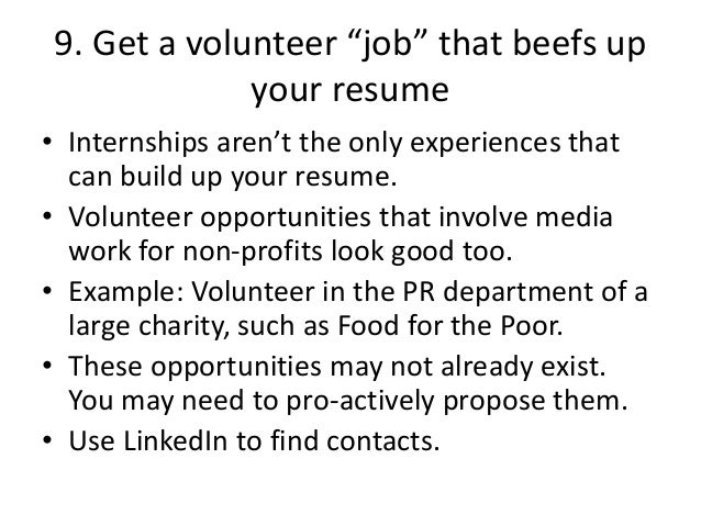 how to build up your resume