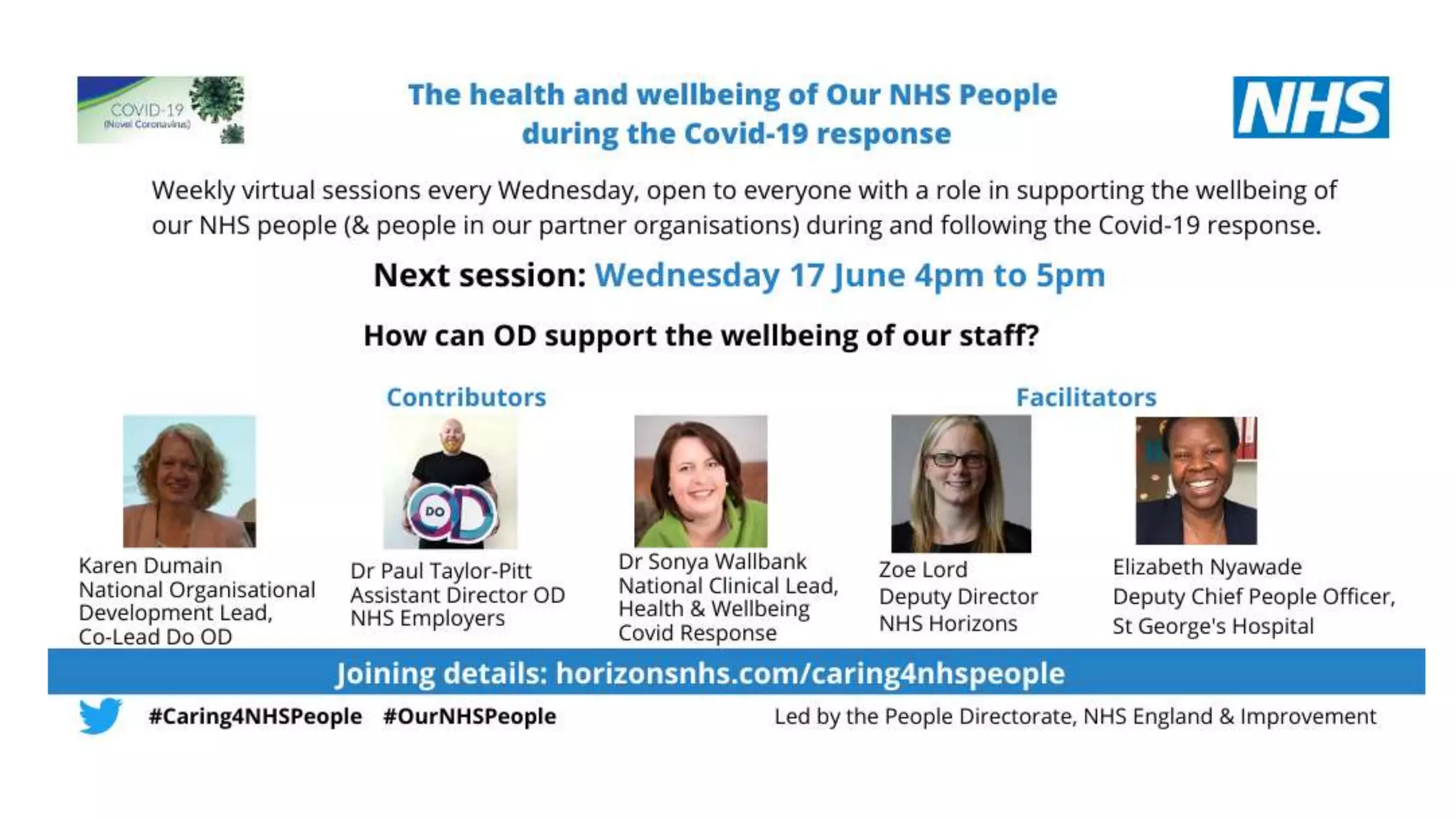 #Caring4NHSPeople - virtual wellbeing session 10 June 2020