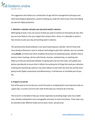 10 time management techniques | PDF