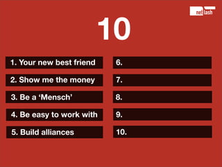 10 tips for starting entrepreneurs