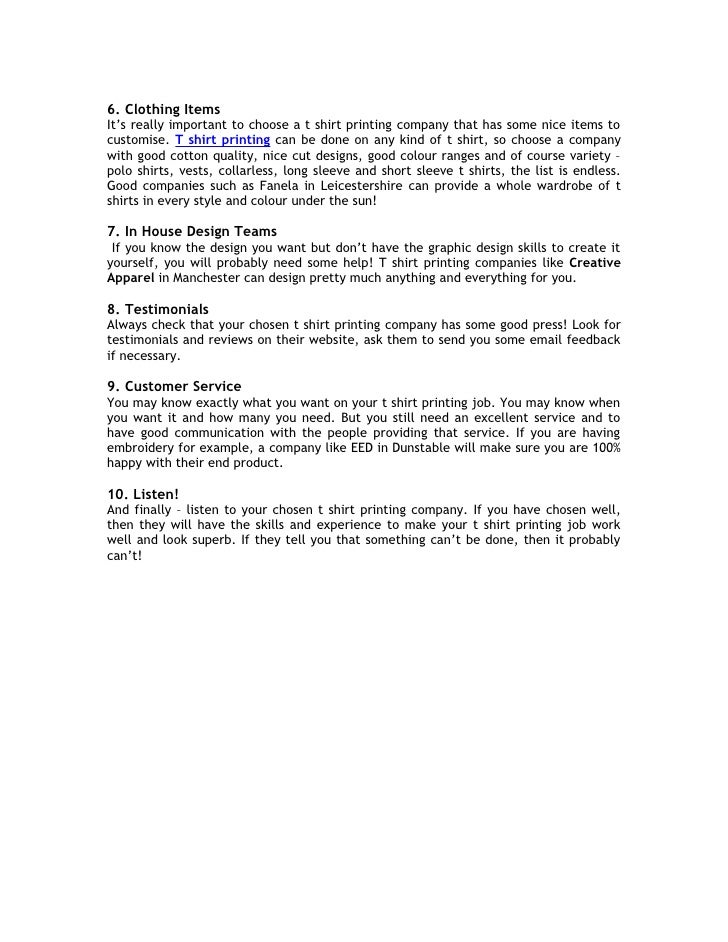 10 Tips For Choosing The Best T Shirt Printing Company