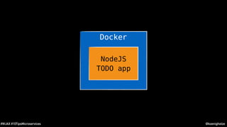 @koenighotze#WJAX #10TipsMicroservices
Docker
NodeJS
TODO app
 