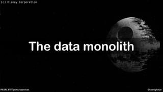 @koenighotze#WJAX #10TipsMicroservices
The data monolith
(c) Disney Corporation
 
