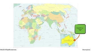 @koenighotze#WJAX #10TipsMicroservices
Country:
“AU”
 