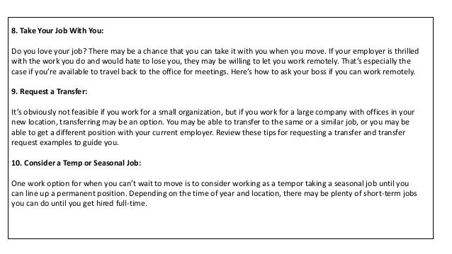 tips on finding a job