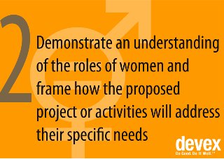 10 tips for integrating gender issues in project proposals and delivery