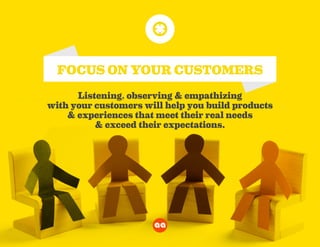 Listening, observing & empathizing
with your customers will help you build products
& experiences that meet their real nee...