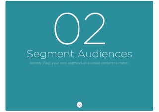 Segment Audiences
02Identify (Tag) your core segments and create content to match.
 