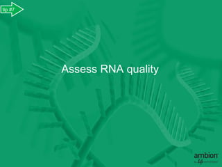 tip #7




         Assess RNA quality
 