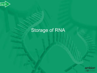 tip #8




         Storage of RNA
 