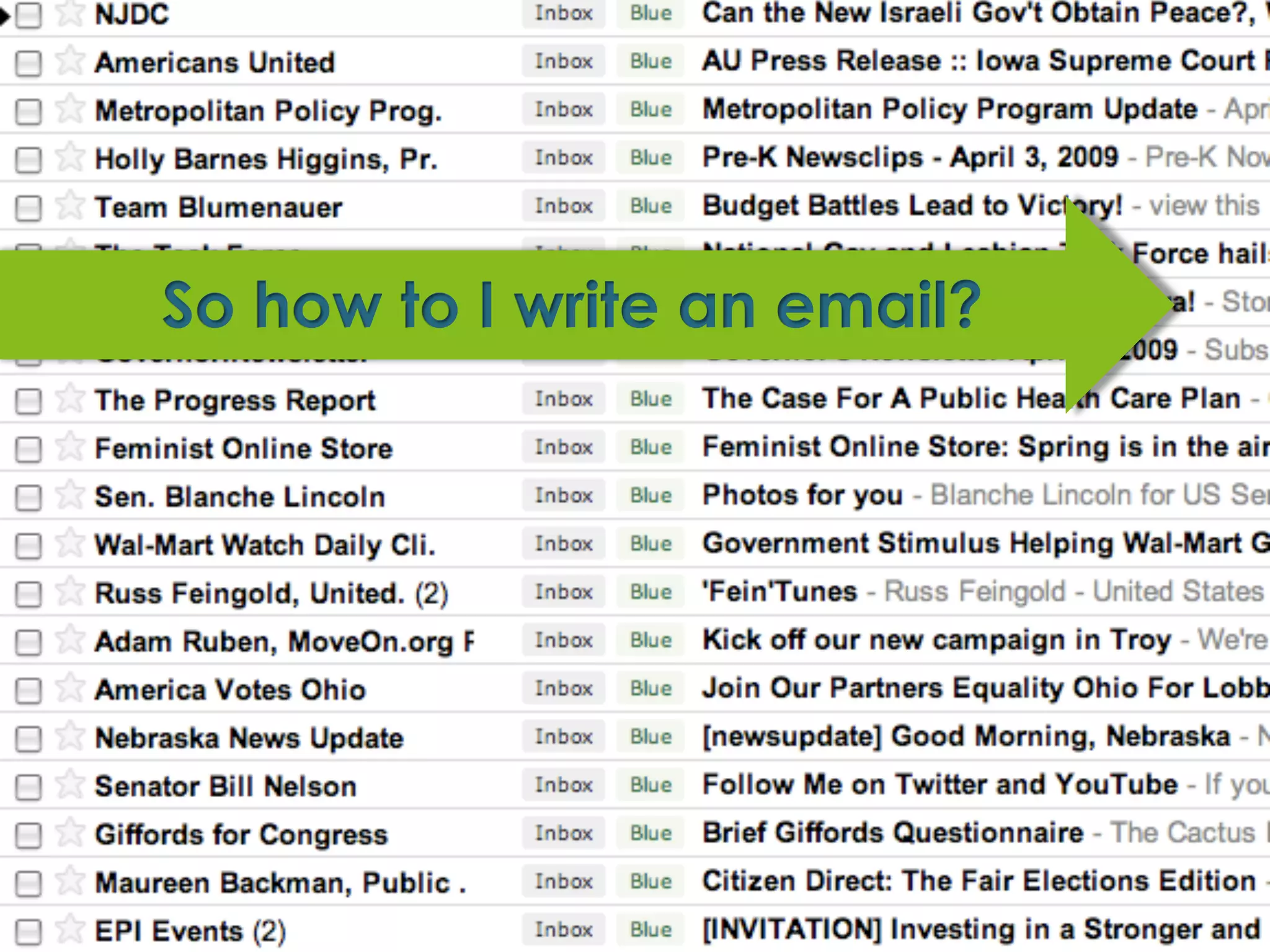 So how to I write an email?
 