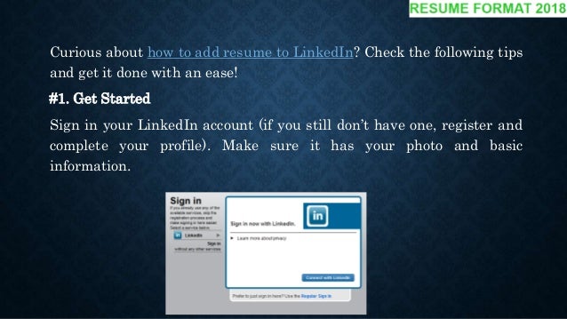10 tips how to add resume to linkedin