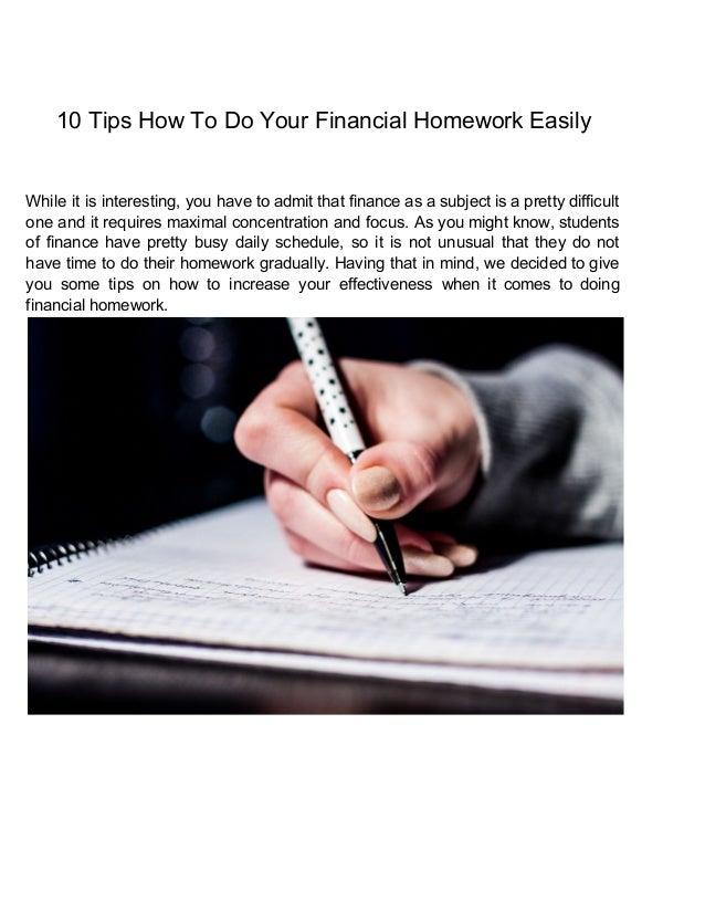 finance college homework