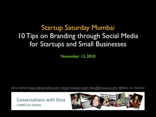10 tips on branding through social media  for startups and small businesses