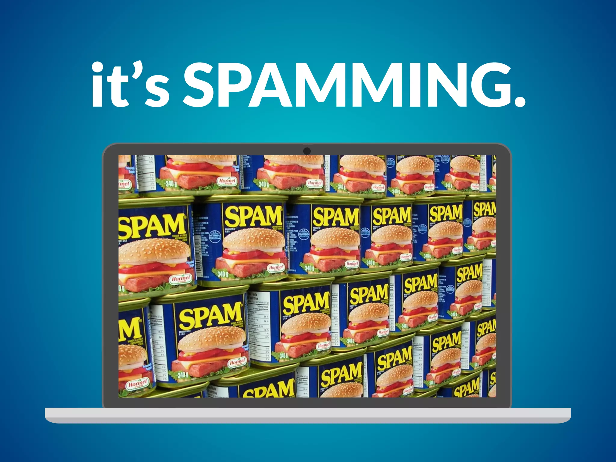 it’s SPAMMING.
 