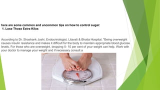 10 tips to control blood suger