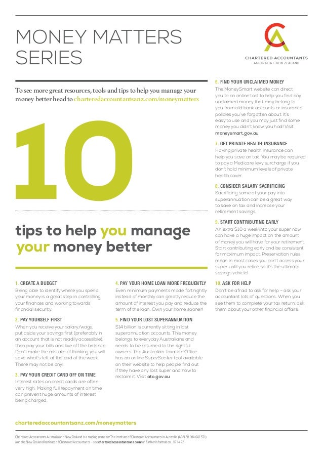10 tips to help you manage your money better manage my money online