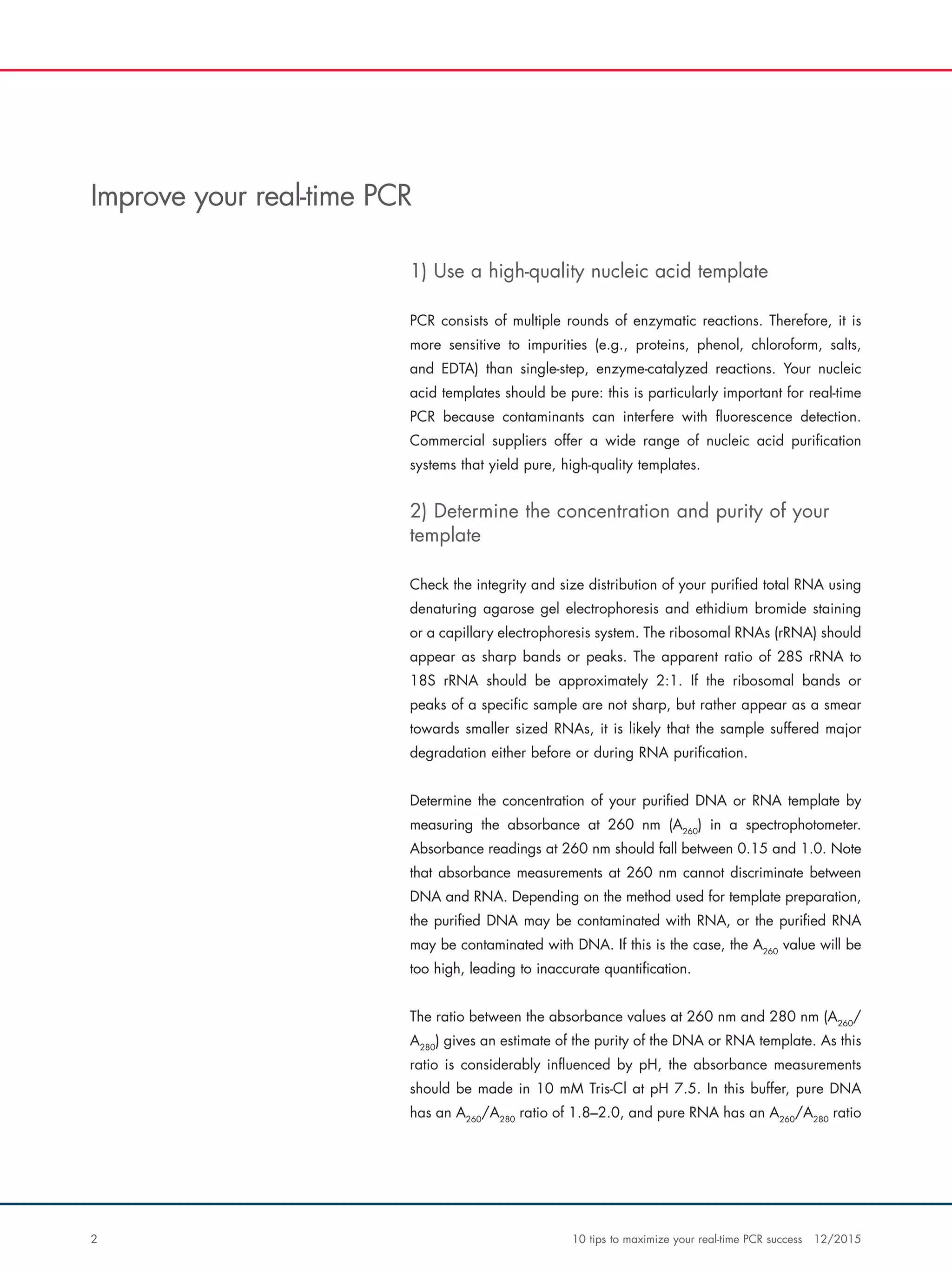 10 Tips to maximize your Real Time PCR Success - Download the Technical ...