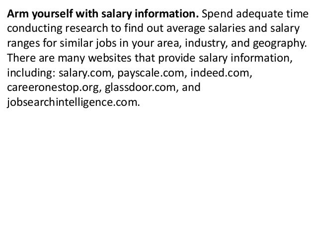salary information