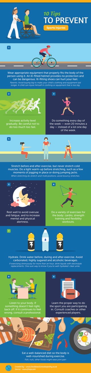 10 tips to prevent sports injuries