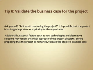 10 tips to rescue a problem project | PPTX