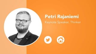 Petri Rajaniemi
Keynote Speaker, Thinker
 
