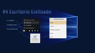 Ir a INICIO
Configuración
Personalización
 