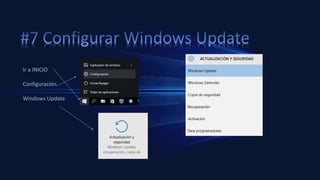 Ir a INICIO
Configuración
Windows Update
 