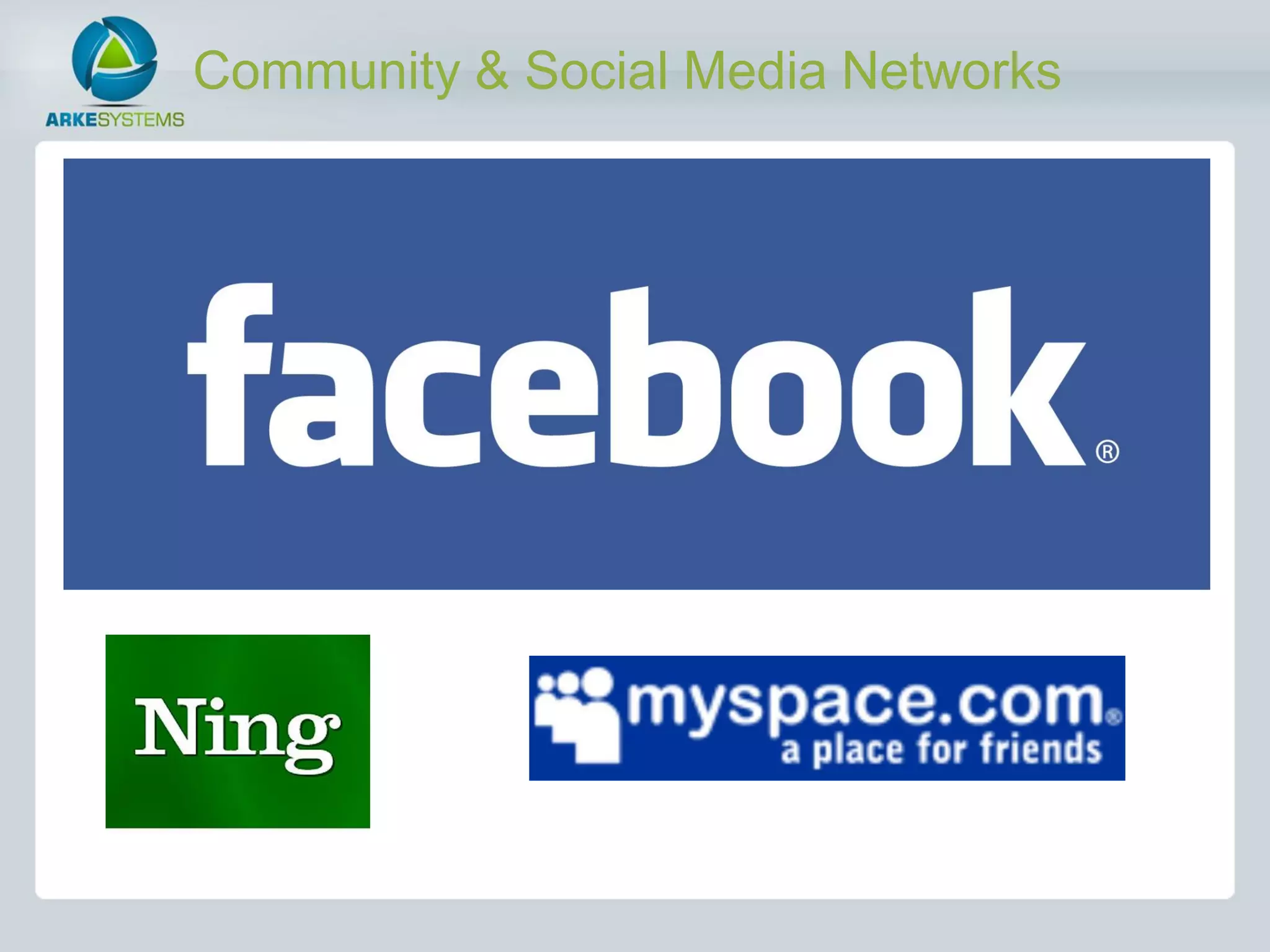Community & Social Media Networks
 
