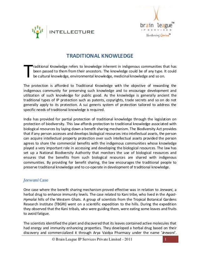 10 traditional knowledge