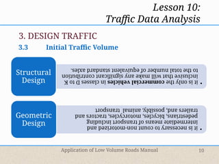 Traffic Data Analysis for the Road design | PPTX