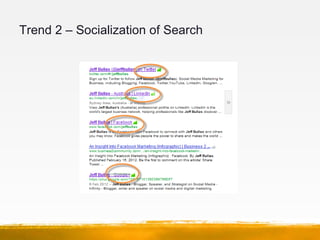 Trend 2 – Socialization of Search
 