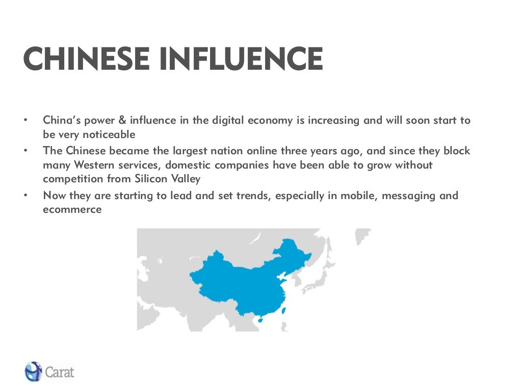 CHINESE INFLUENCE • China’s power